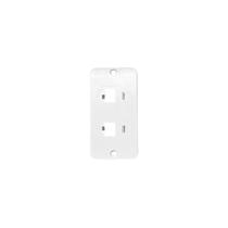 Placa pvc 2 rj45 3/4" branca - maxxbox