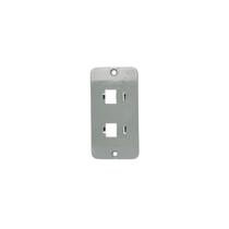 Placa pvc 2 rj45 3/4" cinza - maxxbox