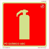 Placa Pvc 20X20Cm - Pó Químico Abc - Indika