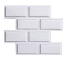 Placa PVC 25x25cm 3D Decorativa Autocolante Revestimento Plástico Auto Relevo com Vários Modelos