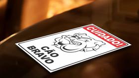Placa PVC Cão Bravo