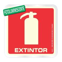 Placa Pvc Fotoluminescente 15x15 Extintor Sinalize