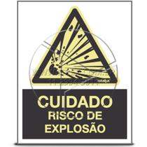 PLACA PVC FOTOLUMINESCENTE ALERTA risco de explosão