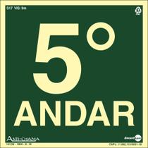 PLACA PVC FOTOLUMINESCENTE PAVIMENTO 5º ANDAR