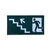 Placa Pvc Fotoluminescente Sobe Escada À Esquerda