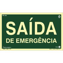 Placa PVC Rígido Saída de Emergência Fotoluminescente 0,80mm 24x12 PAF-910