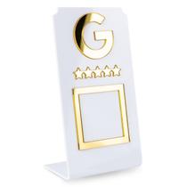 Placa QR Code Avaliação Google Comércio Loja Branco