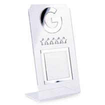 Placa QR Code Avaliação Google Comércio Loja Transparente