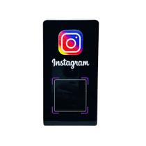 Placa QR Code Instagram Acrílico Display de Balcão Comércio Placa QR Code Instagram Acrílico Display de Balcão Comércio