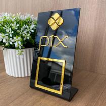 Placa QR Code PIX Personalizada em Acrílico Luxo Ideal para Balcão e Caixa Placa QR Code PIX Personalizada em Acrílico Luxo Ideal para Balcão e Caixa