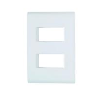 Placa Quadrada 2 Postos Verticais Separados Liz 4X2 57106206 TRAMONTINA Placa Quadrada 2 Postos Verticais Separados Liz 4X2 57106206 TRAMONTINA