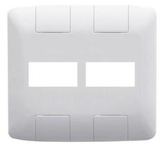 Placa Quadrada 2 Postos Verticais Separados Mod. Aria Cor: Branca 4x4 Ref: 57203/023 -TRAMONTINA