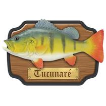 Placa Quadro Decoração MDF 3D Peixes do Brasil - Tucunaré Placa Quadro Decoração MDF 3D Peixes do Brasil - Tucunaré