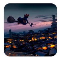 Placa Quadro Decorativo 18x18 Cm Serviço De Entregas Da Kiki