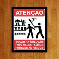 Placa Quadro Decorativo - Atenção Não Toque Na Coleção Tocar