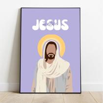 Placa/Quadro Decorativo Jesus 40X60Cm Ps 2Mm