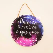 Placa Quadro Decorativo MDF de Pendurar Com Frases 20cm