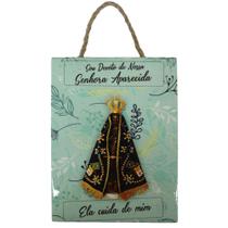Placa Quadro Decorativo Nossa Senhora Aparecida em Porcelana