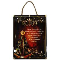 Placa Quadro Decorativo Oração N Senhora Aparecida Porcelana - ImportDecorMC