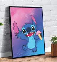 Placa/Quadro Decorativo Stitch Sorvete 40X60Cm Ps 2Mm