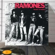Placa Quadro Disco Ramones Rocket To Rússia Mdf 30x30cm Placa Quadro Disco Ramones Rocket To Rússia Mdf 30x30cm