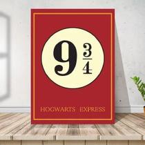 Placa Quadro Estação 9 3/4 Harry Potter Decoração 20x30cm Placa Quadro Estação 9 3/4 Harry Potter Decoração 20x30cm
