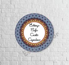 Placa Quadro Mandala MDF - Entrego, Confio, Aceito, Agradeço - 20cm Placa Quadro Mandala MDF - Entrego, Confio, Aceito, Agradeço - 20cm