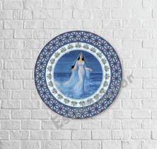 Placa Quadro Mandala MDF Iemanjá 20cm - Decoração