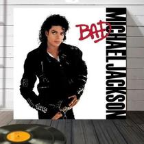 Placa Quadro Michael Jackson Álbum Disco Bad Mdf 20x20cm Placa Quadro Michael Jackson Álbum Disco Bad Mdf 20x20cm