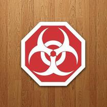 Placa Quadro Nerd Geek - Risco Biológico - Biohard 27X27