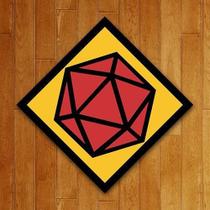 Placa Quadro Nerd Geek - Rpg Dado