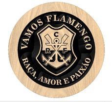 Placa Quadro Redondo Medalhao Mandala Flamengo Tauari 23cm