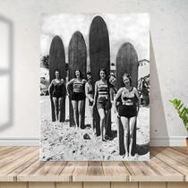 Placa Quadro Retrô Surf Girlpower Mulheres Pranchas 20x20cm Placa Quadro Retrô Surf Girlpower Mulheres Pranchas 20x20cm