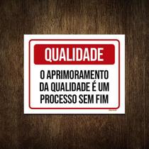Placa Qualidade Aprimoramento Processo Sem Fim 18X23