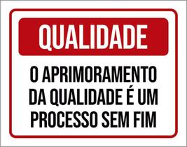 Placa Qualidade Aprimoramento Processo Sem Fim 27X35