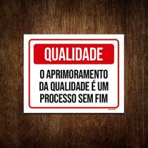 Placa Qualidade Aprimoramento Processo Sem Fim 36x46