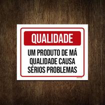 Placa Qualidade Produto Má Qualidade Causa Problemas 36X46