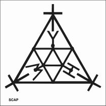 Placa Radiônica André Philip ou SCAP 17X17 EM PVC 19X19 CM Placa Radiônica André Philip ou SCAP 17X17 EM PVC 19X19 CM