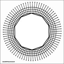 Placa Radiônica Desimpregnador 17X17 EM PVC 19X19 CM