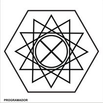 Placa Radiônica Programador Físico em PVC 17x17 cm - Gráfico 19x19 cm