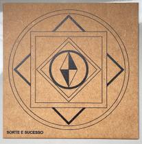 Placa Radiônica Sorte e Sucesso 17X17 em MDF 19X19 CM e 3mm expessura