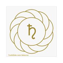 Placa Radiônica Turbilhão com Saturno - Auxilia na disciplina, estrutura e ordem, justiça, organização e responsabilidade