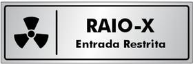 Placa RAIO-X ENTRADA RESTRITA - Sinalização - Portas / Paredes - em Alumínio de 25x8cm Placa RAIO-X ENTRADA RESTRITA - Sinalização - Portas / Paredes - em Alumínio de 25x8cm