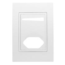 Placa Ravenna 4x2 1 Interruptor + 1 Tomada Com Suporte Branca Dicompel Placa Ravenna 4x2 1 Interruptor + 1 Tomada Com Suporte Branca Dicompel