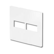 Placa Recta Satin 4x4 C/ Suporte Para 2 Módulos Branco - B.Lux Placa Recta Satin 4x4 C/ Suporte Para 2 Módulos Branco - B.Lux