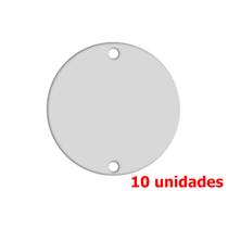 Placa Redonda 4" Cega Branca 10 Unidades - Radial