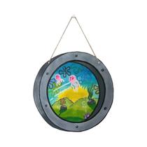 Placa Redonda De Madeira De 8 Polegadas Com Tema De Água-viva, Estilo Campestre, Decoração Para