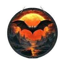 Placa Redonda De Madeira Para Halloween, 2D, Sem Necessidade De Fonte De Alimentação, Decorações