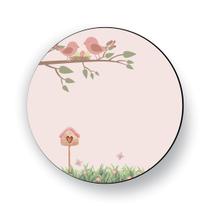 Placa Redonda Decorativo Casal Passaros 30x30 Madeira Mdf Adesivado Placa Redonda Decorativo Casal Passaros 30x30 Madeira Mdf Adesivado