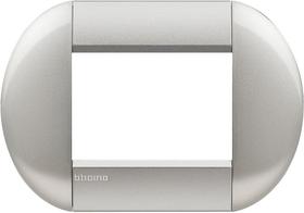 Placa Redonda Living Light 4X2 3 Postos Tech - Bticino Placa Redonda Living Light 4X2 3 Postos Tech - Bticino